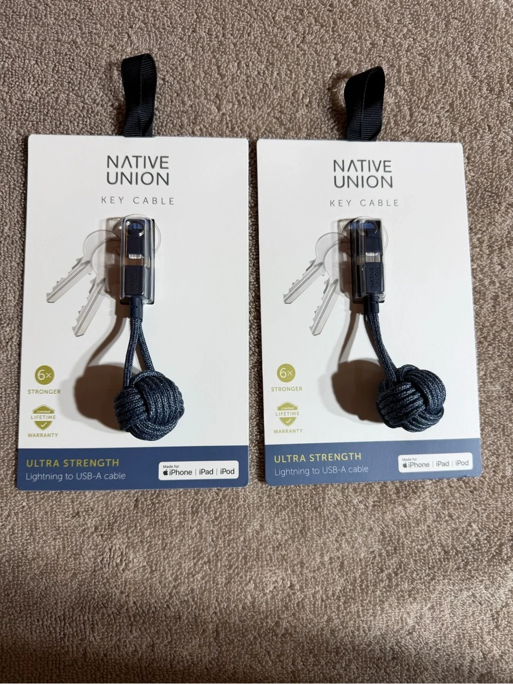 Native Union Ultra Strength Lightning to USB-A Key Cable – Black
